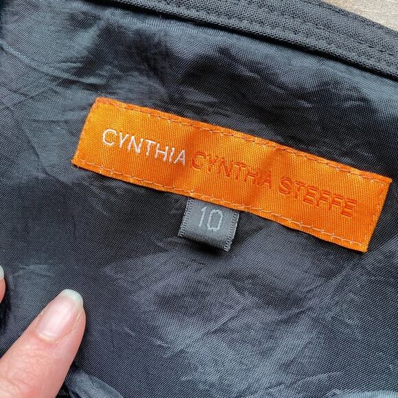 Cynthia Steffe Womens 10 Skirt Dark Eyelet Ruffle Pleated Preppy Acadamia Witchy - Picture 4 of 8